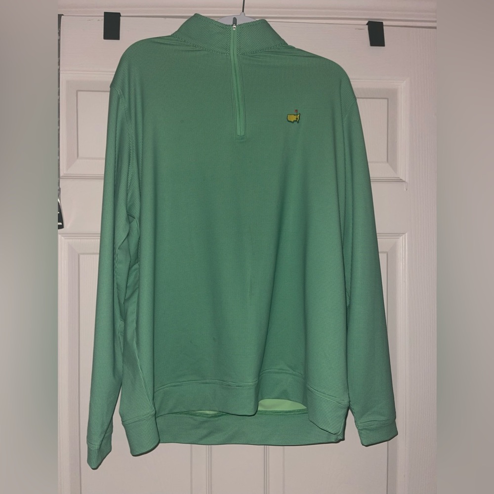 Masters, men’s Peter Millar pullover, green houndstooth, NWOT, XL
